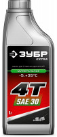 ЗУБР 4т-30, 1 л, минеральное масло для 4-тактных двигателей, extra (70613-1)
