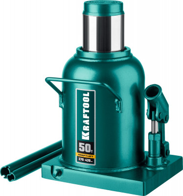 Kraftool kraft-lift, 50 т, 270 - 420 мм, бутылочный гидравлический домкрат (43462-50)
