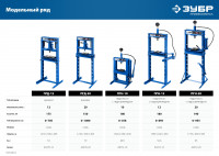 ЗУБР пгн-12, 12 т, гидравлический пресс с гидронасосом и манометром, профессионал (43072-12)