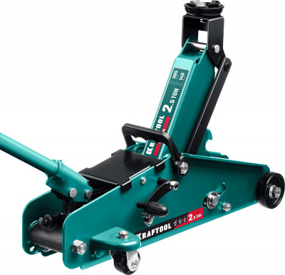 Kraftool s-pin, 2.5 т, 140 - 385 мм, подкатной домкрат с увеличенным подъемом и фиксатором (43457-2.5)