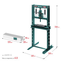Kraftool pmw-12, 12 т, гидравлический пресс с домкратом и возвратными пружинами (43470-12)