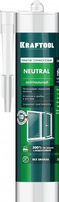 Kraftool neutral, 300 мл, белый, нейтральный силиконовый герметик (41257-0)