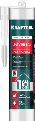 Kraftool universal, 310 мл, белый, универсальный монтажный клей (41341)