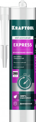 Kraftool express, 310мл прозрачный, монтажный клей экспресс хватка (41347)