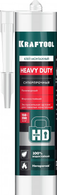 Kraftool heavy duty, 310 мл, белый, особопрочный монтажный клей (41348)