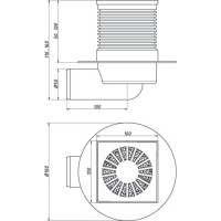 Трап горизонтальный регул дн50 пласт.решет 100х100мм то-3110 орио