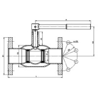 Кран шаровой стальной dzt газ ду125 ру16 фл 7410316125 broen