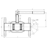 Кран шаровой стальной dzt газ ду125 ру25 фл 7410325125 broen