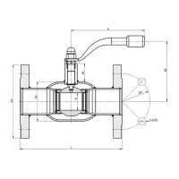 Кран шаровой стальной dzt газ ду32 ру40 фл 7410340032 broen