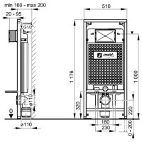 Система инсталляционая для унитаза с кнопк и крепеж а101/1200 smartsant