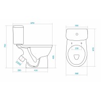 Унитаз компакт бореаль козырьк к/вып н/под дюроsoftclose2/реж 1.wh30.2.146 сантек