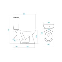 Унитаз компакт бриз бел к/вып н/подв в/к с/полип 1/реж 1.wh20.2.569 сантек