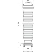 Гофра для унитаза дн 110 l=220-520 с-990 орио