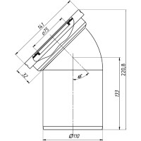 Труба фановая ани дн110х45гр l=200мм ани пласт w4220