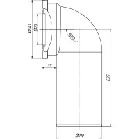 Труба фановая ани дн110х45гр l=200мм ани пласт w4220