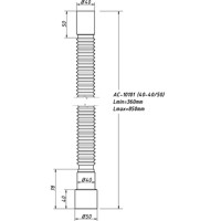 Гофра 40x40/50 l=360-850 ас-10101 орио