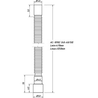 Гофра 40x40/50 l=360-850 ас-10101 орио