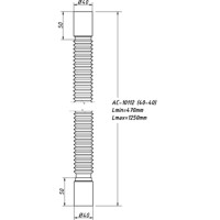 Гофра 40x40/50 l=360-850 ас-10101 орио