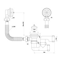 Сифон для ванны 1 1/2