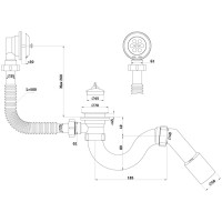 Сифон для ванны 1 1/2