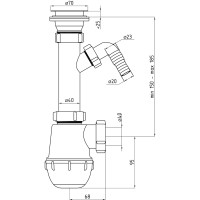 Сифон для умыв/мойки 1 1/2