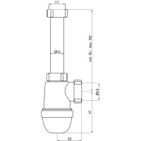 Сифон для умывальника 1 1/4