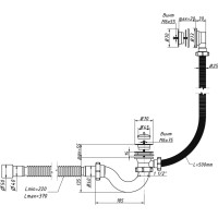 Сифон для ванны 1 1/2
