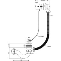 Сифон для ванны 1 1/2