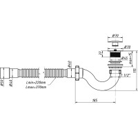 Сифон для душевого поддона 1 1/2