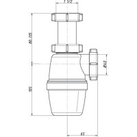 Сифон для умывальника/мойки 1 1/2