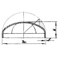 Заглушка сталь эллиптическая 89х3,5 (ду80) п/привар гост 17379-2001