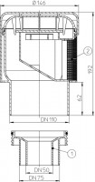 Клапан воздушный канализац дн50/75/110 невентилир стояков 900n hl