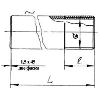 Резьба удлин ду40 l=60мм каз из труб по гост 3262-75