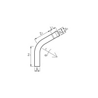 Отвод нпвх нап сер растр дн110х90гр ру10 l=1,0м гост р 51613-2000