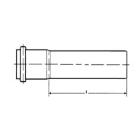 Труба pp-h сер б/н дн50х1,8 l=0,5м в/к 112020 ostendorf