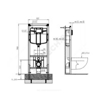 Система инсталляционная ани с кнопк и крепеж ани пласт wc1110