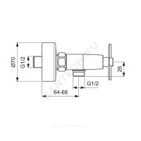 Смес/Душ арт двуруч настен ba327aa vidima