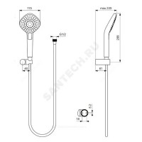 Комплект душевой evo diamond l3 b2240aa ideal standard