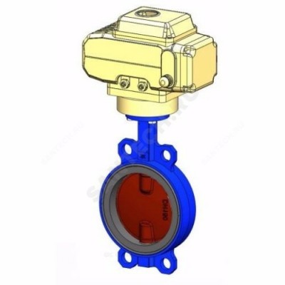 Затвор дисковый поворотный чугун vpi4448-n24ep ду 65 ру16 межфл с эл/приводом nutork 230в диск чугун манжета epdm tecofi vpi4448-n24ep0065