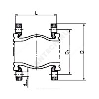 Компенсатор epdm di7240n ду250 ру10 фл di7240n-0250 tecofi