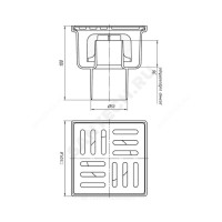Трап нерегулируемый с гидрозатвором дн 50 мм с нержавеющей решёткой 100х100мм вертикальный выпуск ани пласт ta5202
