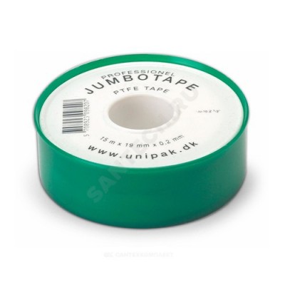 Лента фум jumbotape 19ммх0,2ммх16,5м среда: вода unipak 1000507