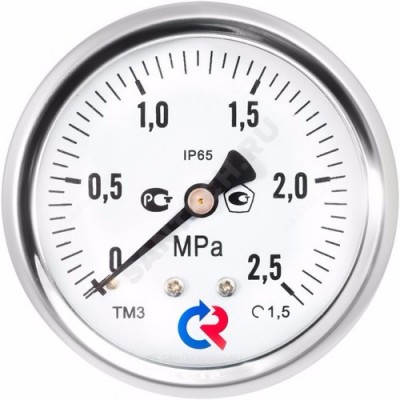 Манометр гидрозаполненный тм-320т.01 осевой дк63мм 1,0 мпа g1/4