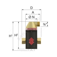 Сепаратор пластик flamcovent smart ду 20 ру10 g3/4