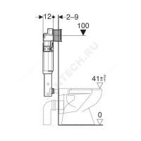 Бачок скрытого монтажа для напольного унитаза duofix up320 geberit 109.300.00.5