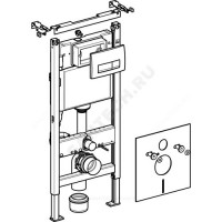Инсталляция для подвесного унитаза duofix с кнопкой смыва delta 51 хром глянцевый geberit 458.128.21.1