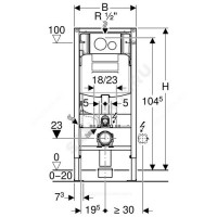 Инсталляция для подвесного унитаза duofix с кнопкой смыва sigma 20 geberit 111.301.kj.5