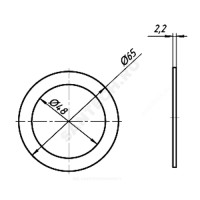 Прокладка под горловину 65х48х2мм ани пласт m065