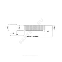 Гофра 32х40/50 l=351-761мм ани пласт k306