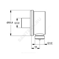 Набор для биде в комплекте смеситель+лейка+шланг+держатель ideal standard b0040aa